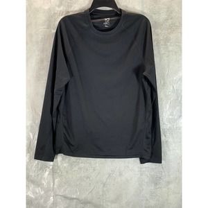 ID Ideology Men's Black Solid Rapidry Cewneck Long-Sleeve T-Shirt SZ S